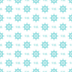 Cut Sea Seamless Pattern, Baby Blue Ocean Backgrounds