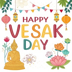 Obraz premium happy vesak day