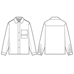 work shirt sleeve pocket mockup template clothing vector design
