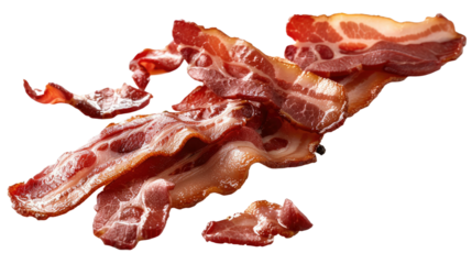 Cooked Bacon Slices Back Lit Pattern
