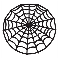 Obraz premium Spiderweb Silhouette illustration vector, Spider clipart Design 
