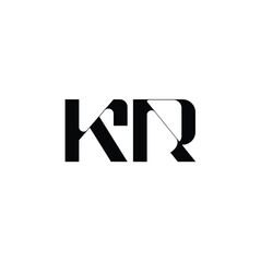 KR monogram logo design letter text name symbol monochrome logotype alphabet character simple logo