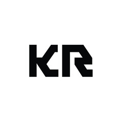 KR monogram logo design letter text name symbol monochrome logotype alphabet character simple logo