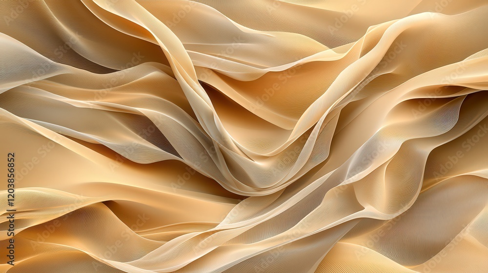 Poster elegant minimalist sand dunes textures abstract design soft fabric layers warm tones artistic photog