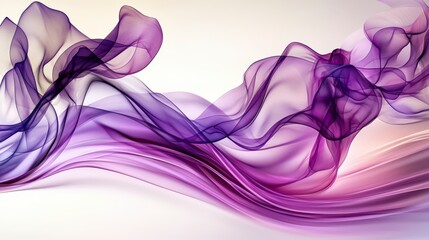 Obraz premium Translucent purple hues flowing smoothly abstract art digital design modern aesthetic side view visual harmony