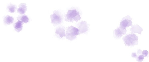 水彩風ほんわか紫色の小花柄イラスト
