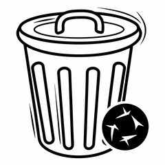 Trash Bin Icon, recycle bin icon, trash can icon