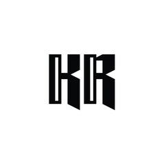 KR monogram logo design letter text name symbol monochrome logotype alphabet character simple logo