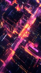 Fototapeta premium 88. A high-tech, glowing data center with smooth and efficient connections across servers