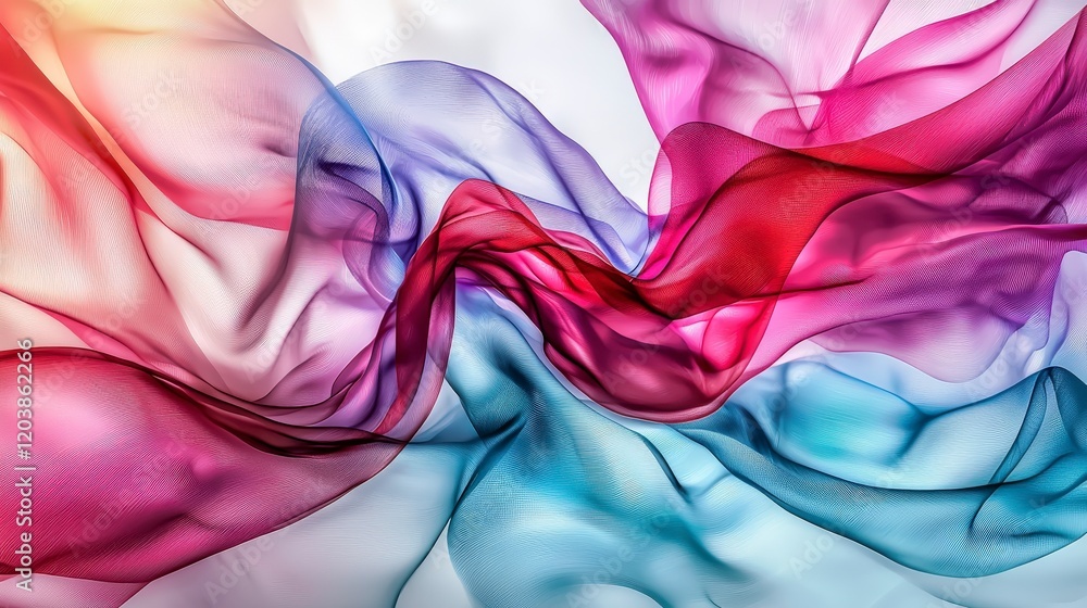Leinwandbilder Dynamic abstract lines swirling in soft colors studio setting artistic composition digital artwork aesthetic viewpoint
