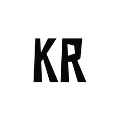 KR monogram logo design letter text name symbol monochrome logotype alphabet character simple logo