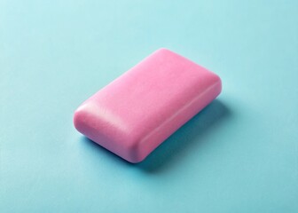 Minimalist Pink Bubble Gum Photo: Clean Pastel Background