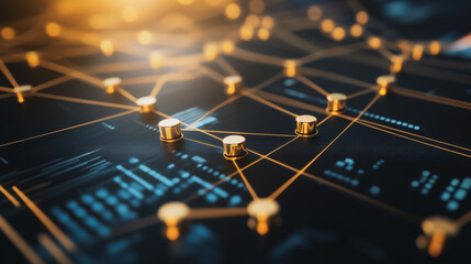 Obraz premium Abstract business Financial charts show a significant increase in profits in the stock market.This is driven by higher interest rates and continued growth. In the innovation world network of financial