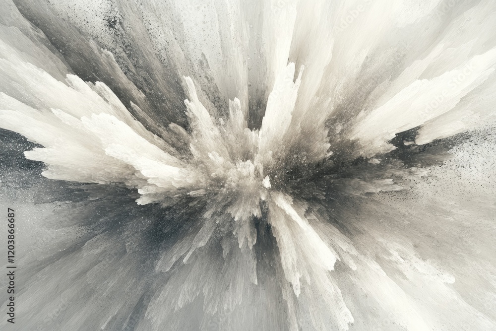 Poster abstract representation of dynamic explosion