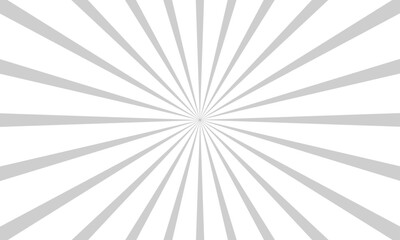 White and grey sunburst pattern background. Vector grey sun rays and sunburst backdrop background.