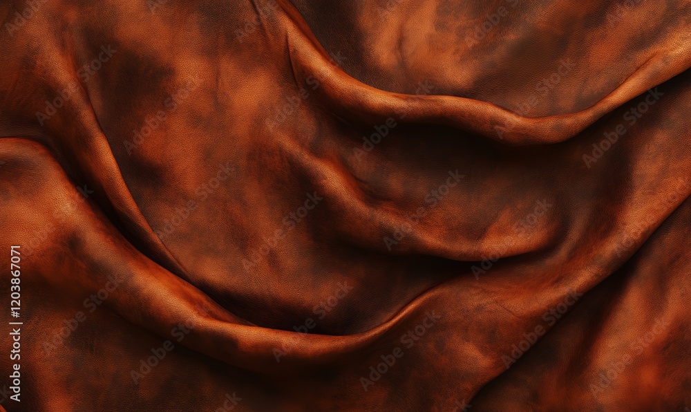 Poster rich, dark brown fabric with soft folds and waves, creating a luxurious and textured background.