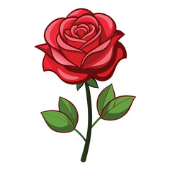 Fototapeta premium Simple and Elegant Rose Bouquet Illustration | Romantic Floral Art