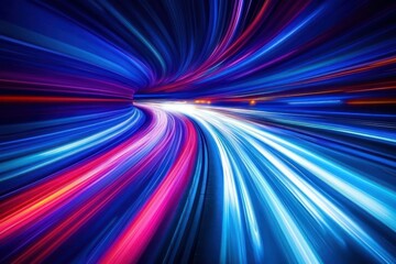Vibrant Abstract Light Trails in Motion