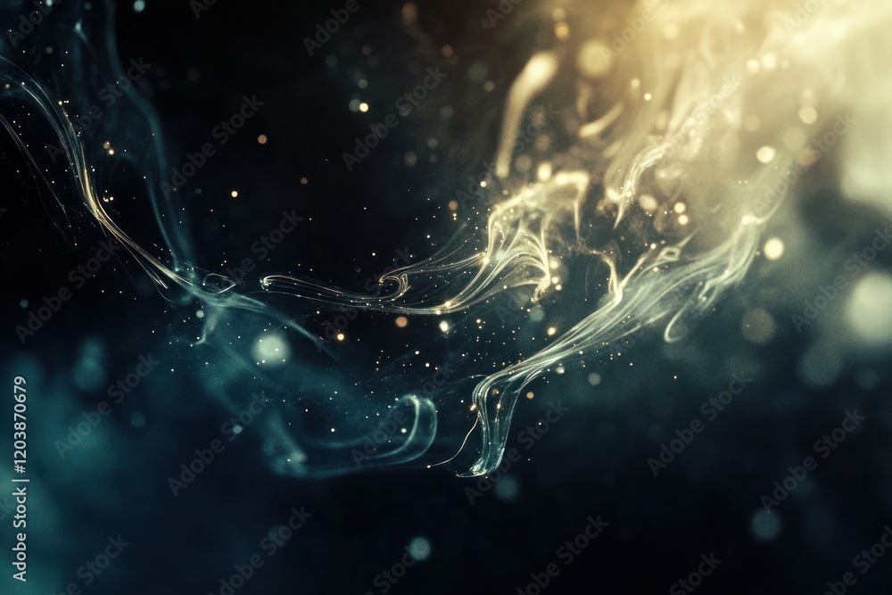 Poster Mysterious Dark Background with Subtle Light Effects