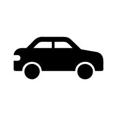 Fototapeta premium black Car icon on the white background.