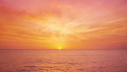 Fototapeta premium Textured sunrise background with golden yellow and coral pink brushstrokes