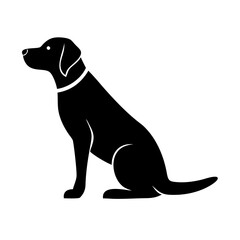 Simple and elegant dog icon with smooth lines, perfect for representing pet care, veterinary services, or animal-related businesses.