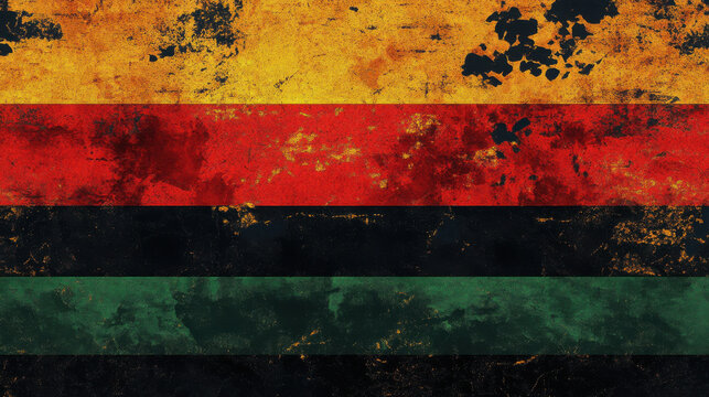 Vibrant Black History Month Poster with Pan African Colors