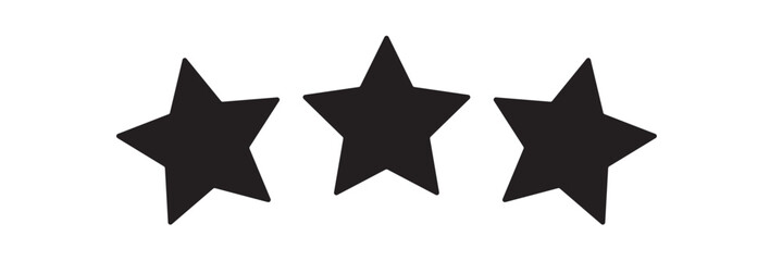 Five stars customer product rating review flat icon for apps and websites