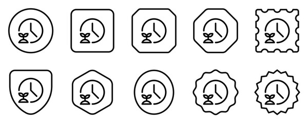 Editable plant growing time vector icon. Gardening, landscaping, horticulture. Part of a big icon set family. Perfect for web and app interfaces, presentations, infographics, etc