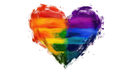 Rainbow Heart: A vibrant and abstract heart painted in the colors of the rainbow, symbolizing love, acceptance, and diversity.