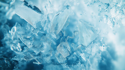 Texture of frosted glass with intricate ice patterns, softly backlit to highlight the crystalline details