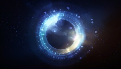 Obraz premium Abstract background. luminous swirling. Elegant glowing circle. Big data cloud. Light ring.