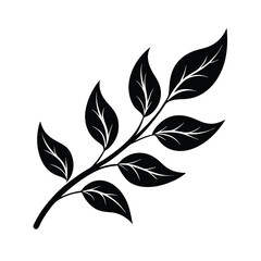 black and white leaves