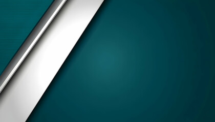 Abstract teal and silver geometric background. Ideal for presentations, websites, and corporate designs.  Clean, modern, and professional.