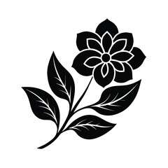 black and white floral design