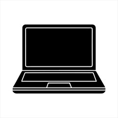 icon laptop silhouette vector