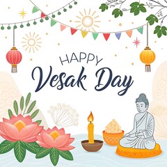 Fototapeta premium happy vesak day
