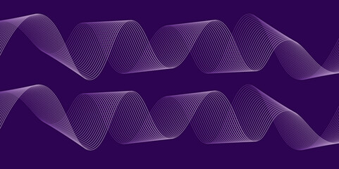 Abstract background with waves for banner. Wave lines smooth flowing dynamic isolated on white background. black wavy lines. Digital frequency equalizer. digital Stylized line art background. EPS10