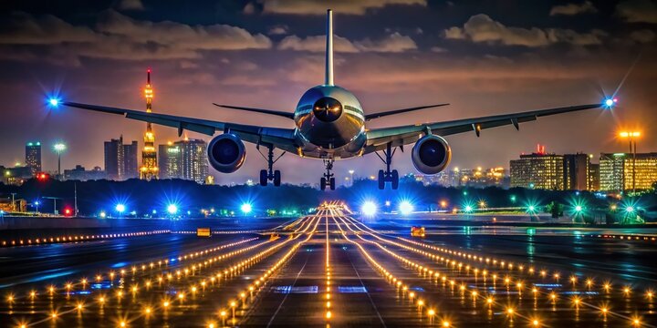 Newark Airport Night Landing - Boeing 767 Cargo Plane October 2024