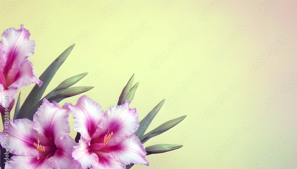 Wall mural Delicate Gladiolus Portrait