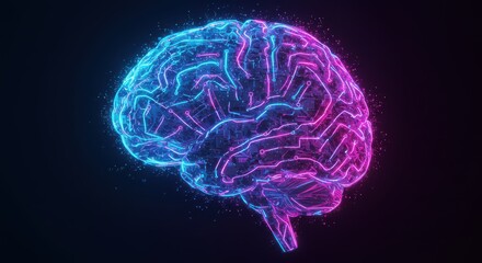 Obraz premium Digital brain with circuit, concept of artificial intelligence