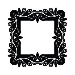 frame with floral ornament