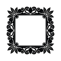 frame with floral ornament
