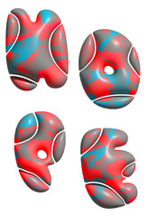 Abstract 3D shapes representing the concept of 