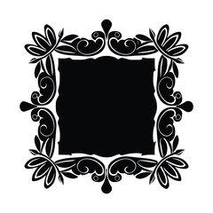 abstract floral frame