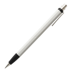 Precision Writing Instrument: An elegant and modern mechanical pencil is captured with a crisp, clean aesthetic, showcasing its sleek design, ergonomic grip, and fine point.