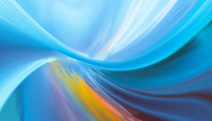 Obraz premium Abstract wavy minimal blue background with gradient colors