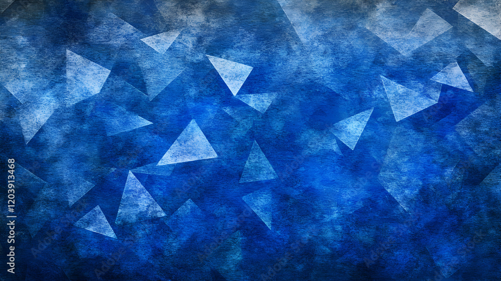 Aufkleber abstract blue textured background with overlapping triangles; ideal for websites, presentations, or 