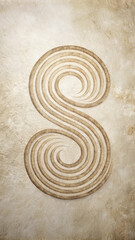 A simple, hand-drawn spiral shade