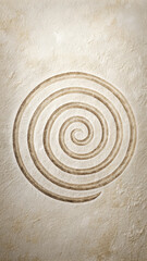A simple, hand-drawn spiral shade